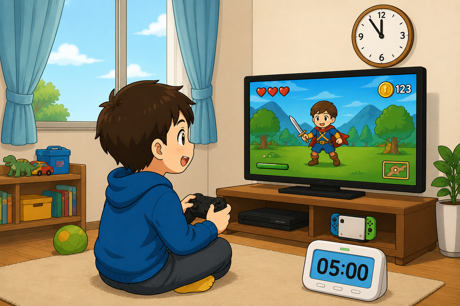 ゲームをやめるじゅんび